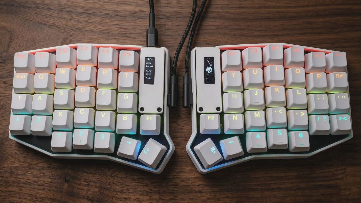 Tergo Sofle - Teclado ergonômico dividido mecânico customizado